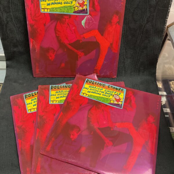 Sealed lot of Rolling Stones Harlem Shuffle vinyl records.
