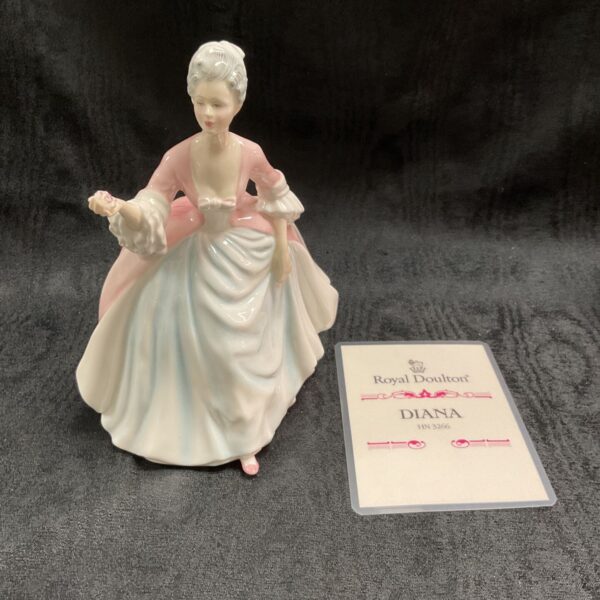 Royal Doulton Diana figurine with certificate, collectible porcelain.