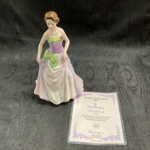 Royal Doulton Jessica figurine 1997, detailed porcelain collectible.