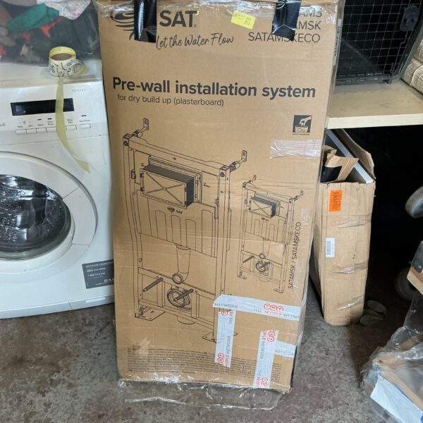 Sat Pre Walk concealed cistern kit in original packaging.