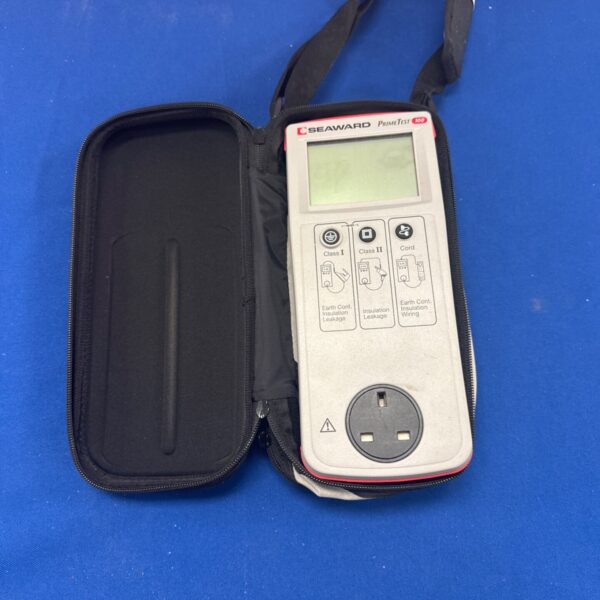 Seaward Primetest 100 PAT testing machine in black case.