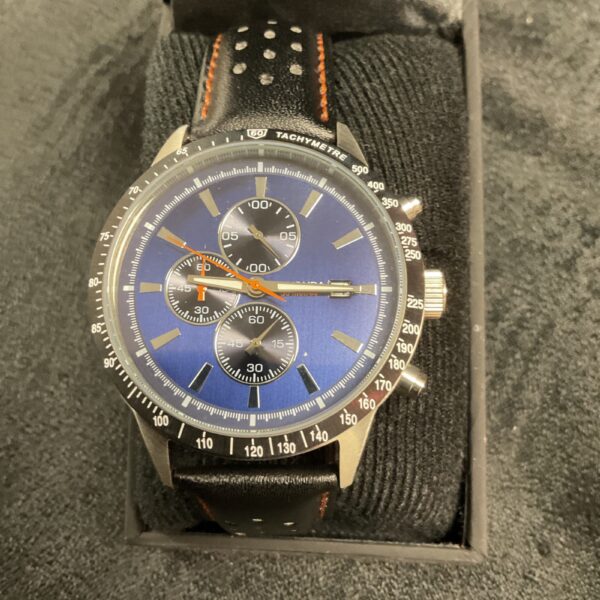 Sekonda Chrometric gents watch with blue dial and stainless steel bracelet.