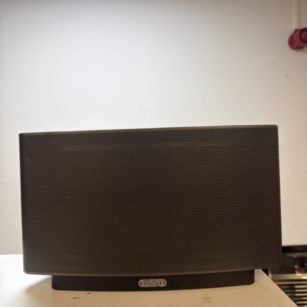 Black Sonos Zone Player wireless speaker for home audio system.