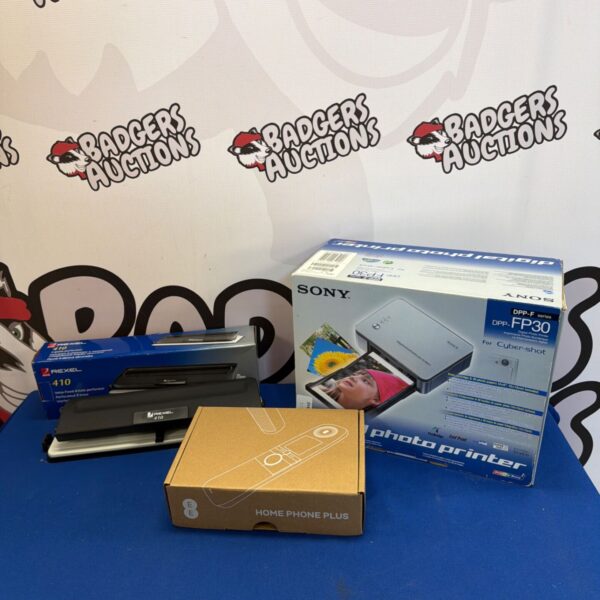 Sony DPP-FP50 digital photo printer in a mixed lot with other items.