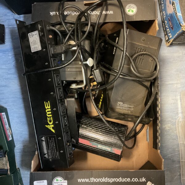 Mixed lot of stage lighting equipment for events and theatre.