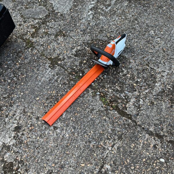 Stihl HSA 45 cordless hedge trimmer for garden maintenance.