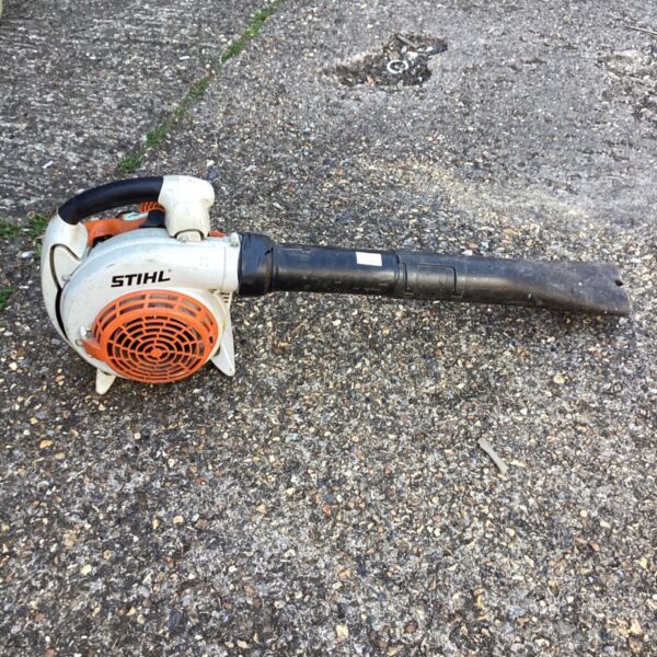 Used Stihl petrol leaf blower for garden and outdoor use.