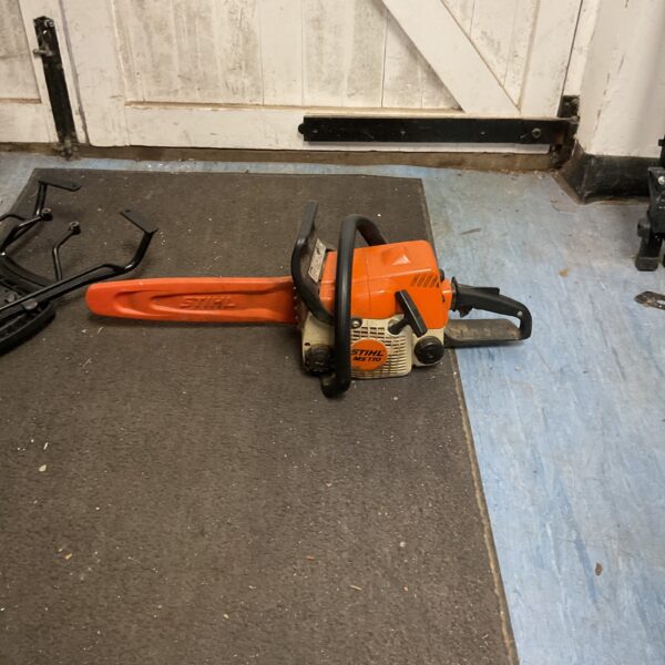 Used Stihl MS170 petrol chainsaw for garden and DIY tasks.