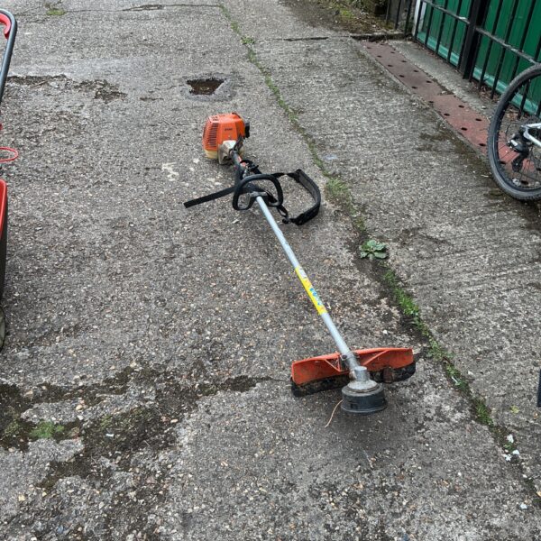 Used Stihl petrol strimmer for garden maintenance and landscaping.