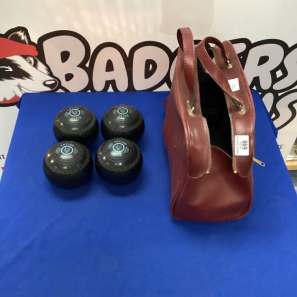 Taylor Elite garden bowls set for outdoor lawn games.