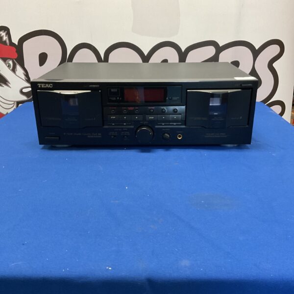 Vintage TEAC W-760R double cassette deck for audio systems.
