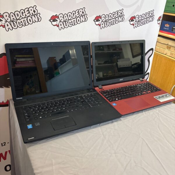 Used Toshiba and Acer laptops for sale, ideal for repair or parts.