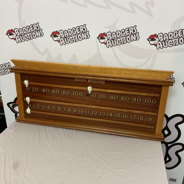 Vintage Union Billiards Ltd scoreboard for billiards and pub games.