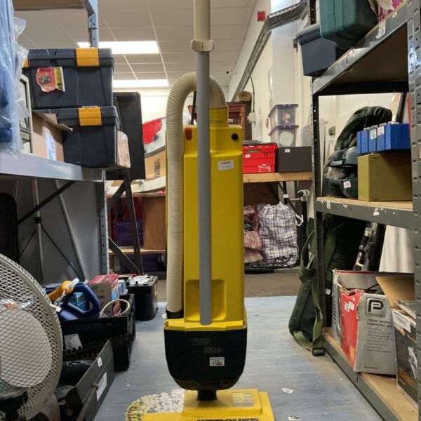 Vintage Karcher TBS 32e vacuum cleaner in yellow.