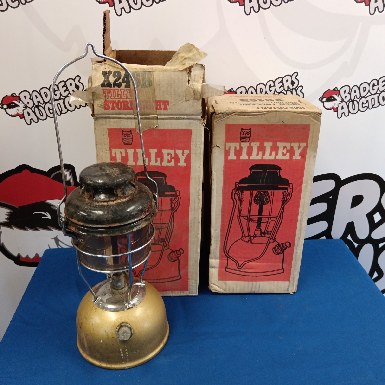 Vintage Tilley X246B stormlight lamp with original box.