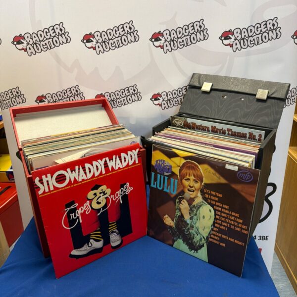 Collection of vintage vinyl records including a Lulu album.