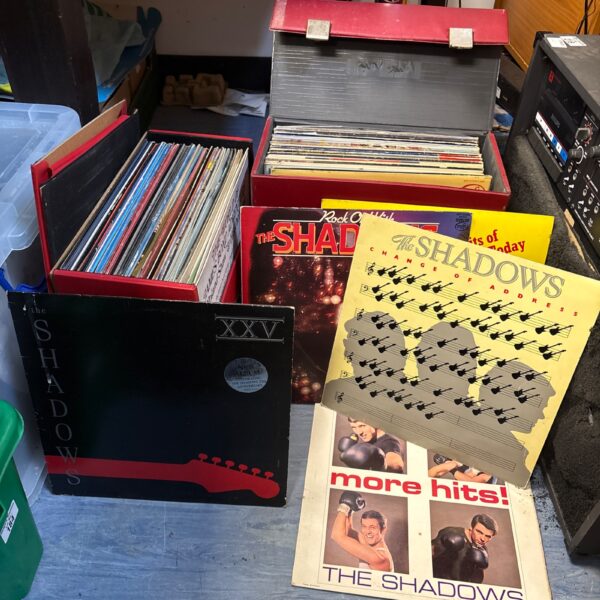 Lot of vintage vinyl records including The Shadows albums.