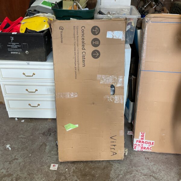 Vitra concealed cistern system kit in original packaging.