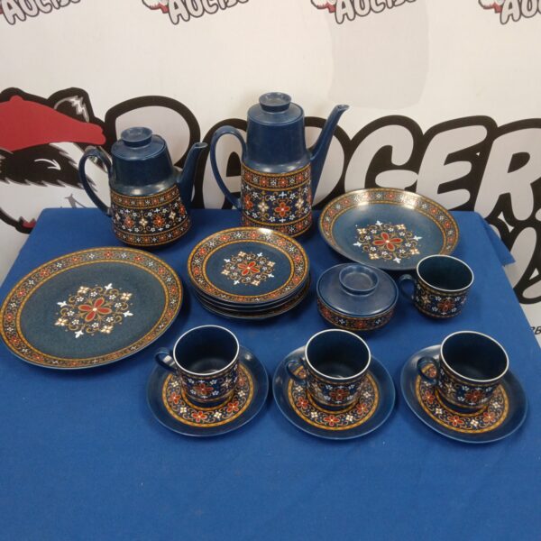 Vintage Winterling Bavarian coffee set with floral design.
