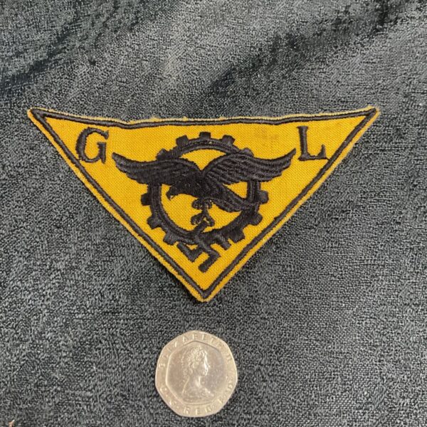 Vintage WWII Luftwaffe shoulder board patch with eagle insignia.