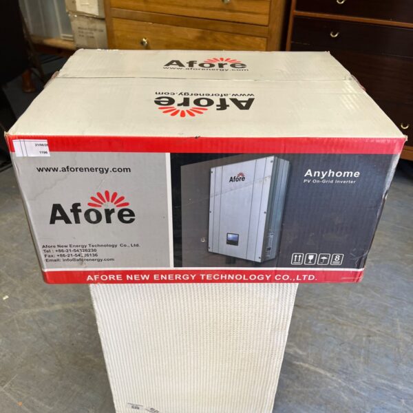 Afore Anyhome inverter in original packaging, a solar power device.