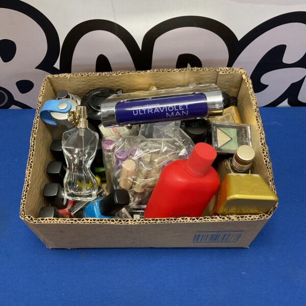 Mixed lot of aftershave, perfume and nail paints including Paco Rabanne.