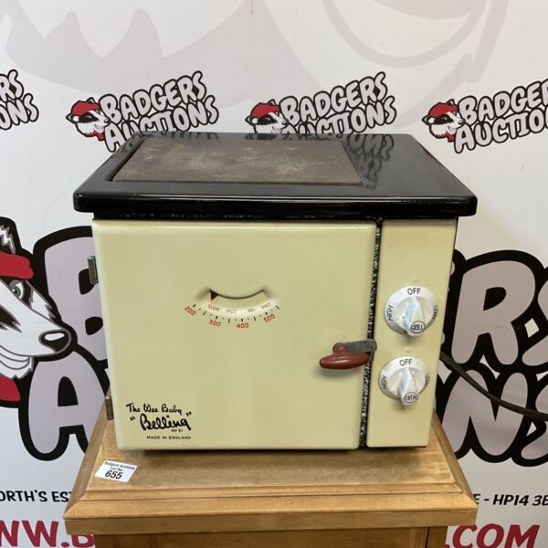 Vintage Belling Wee Baby electric oven with cream enamel finish.