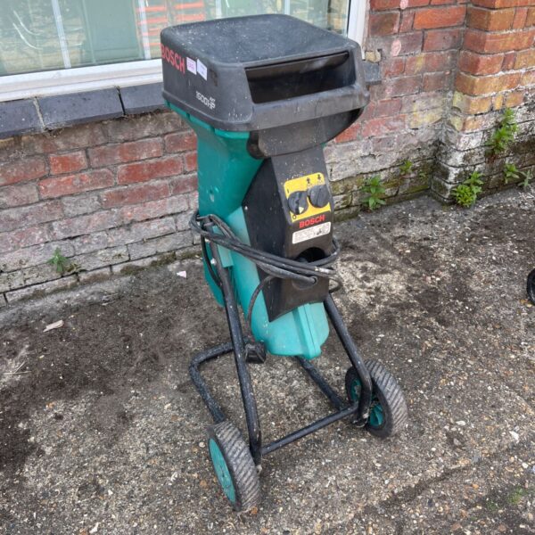 Bosch AXT 1600 HP electric garden shredder for garden waste.