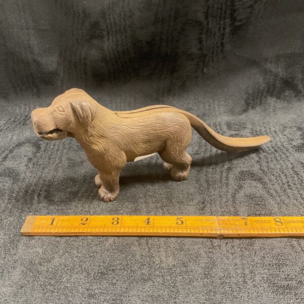 Vintage cast iron dog nutcracker, detailed canine design.