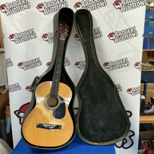 Vintage Castilla acoustic guitar in its original hard case.