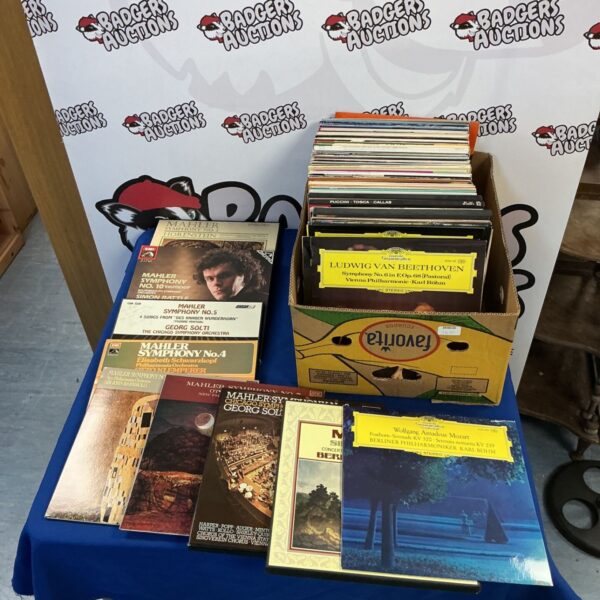 Lot of classical vinyl records including Beethoven and Mozart LPs.