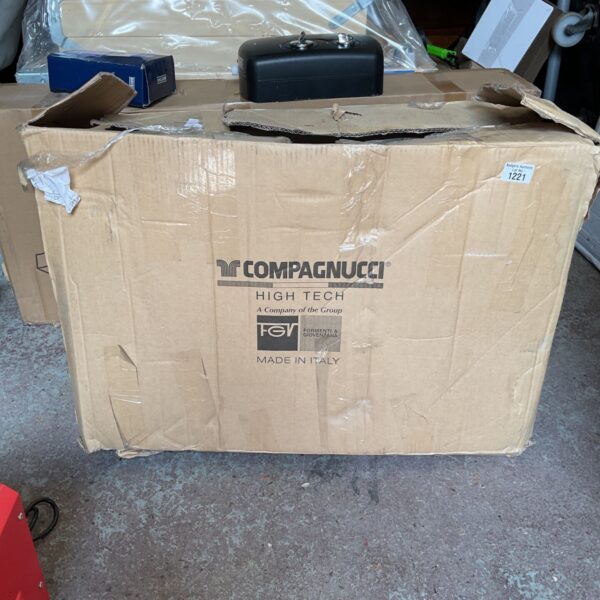 Compagnucci kitchen pull out baskets in original packaging.