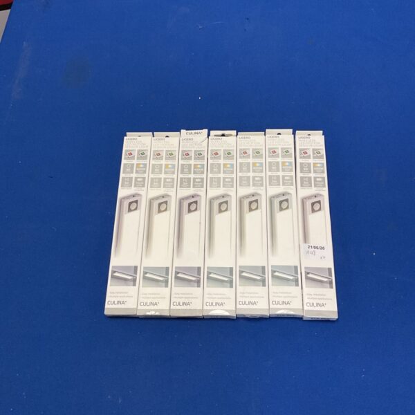 Stack of seven Culina Legero wireless LED motion sensor lights.