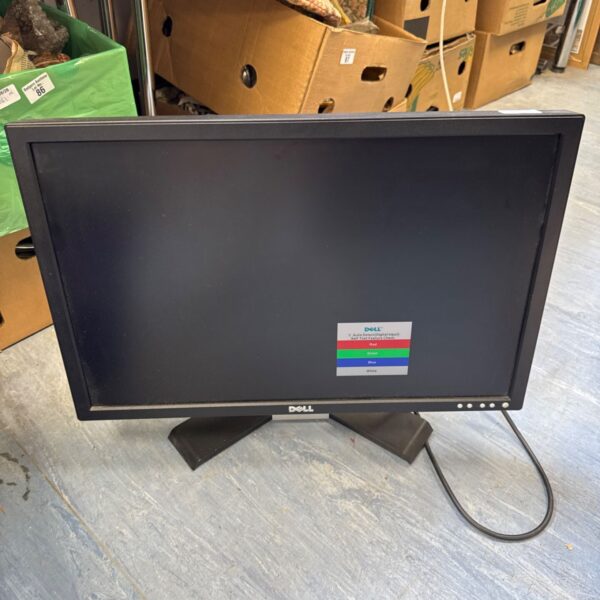 Dell flat screen monitor, vintage computer display.