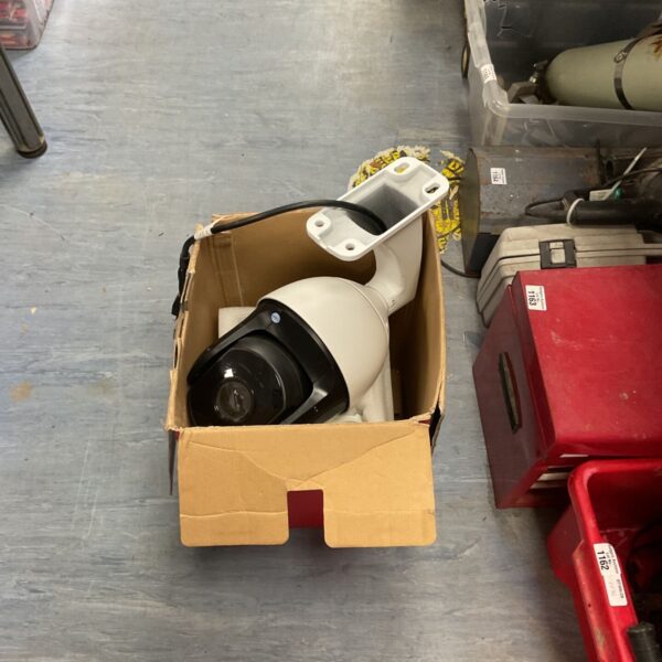 Used dome camera housing for security surveillance systems.