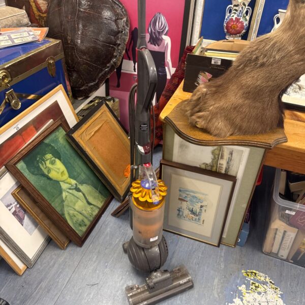 Used Dyson DC40 Ball vacuum cleaner amongst framed artwork.