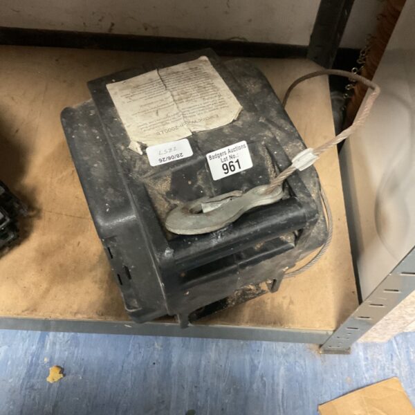 Vintage electric winch 2000lb for lifting and pulling.