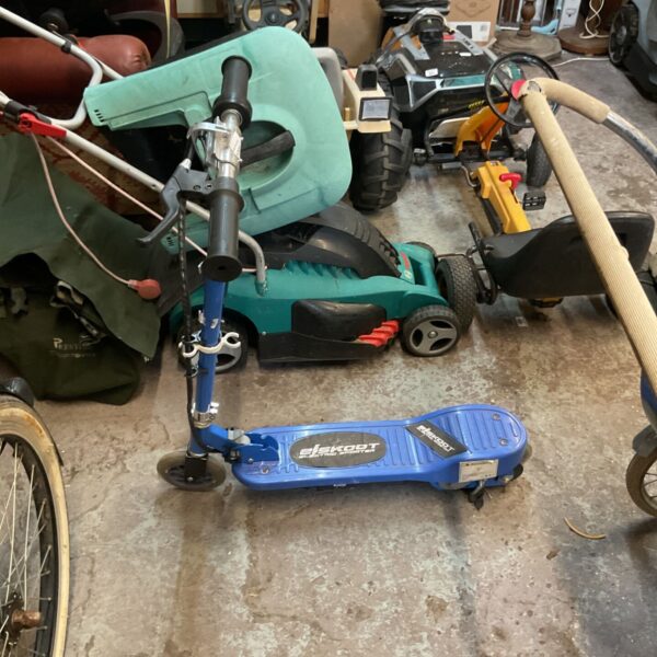 Blue Eskoot electric scooter in used condition.