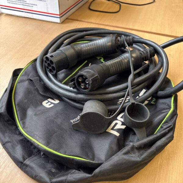 Used EV charger cable for Mitsubishi Outlander, showing connector.