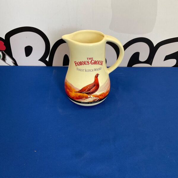 Vintage Famous Grouse water jug, collectible barware for whisky lovers.