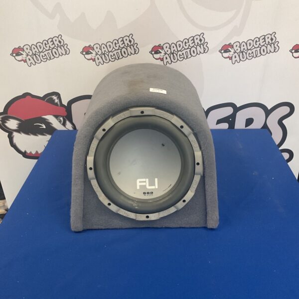 Fli Trap 12 inch active subwoofer for car audio systems.