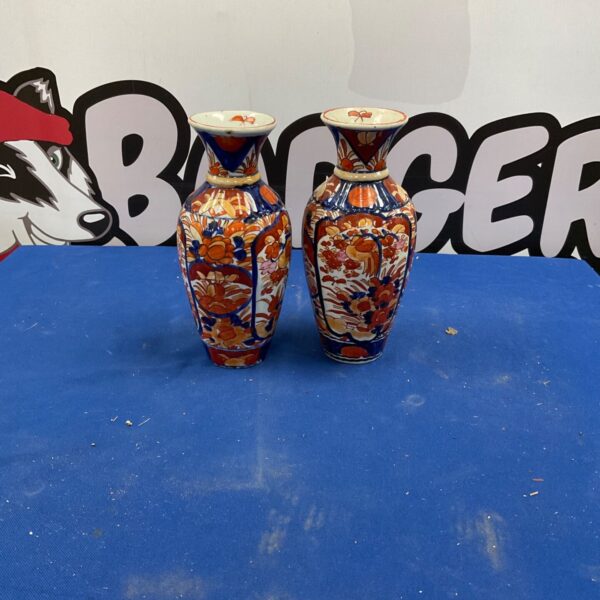 Antique floral porcelain vases, a beautiful collectible pair.