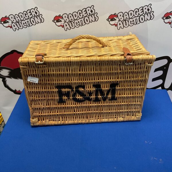 Fortnum and Mason wicker hamper basket, a classic picnic and storage solution.