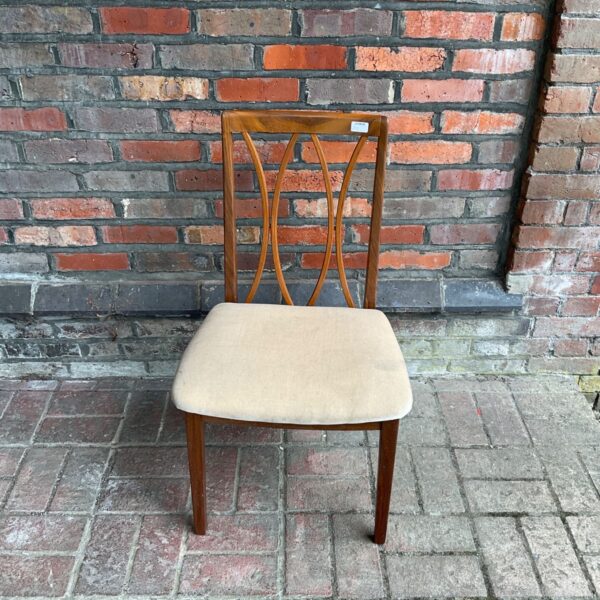 Vintage G Plan Fresco teak chair with upholstered seat.