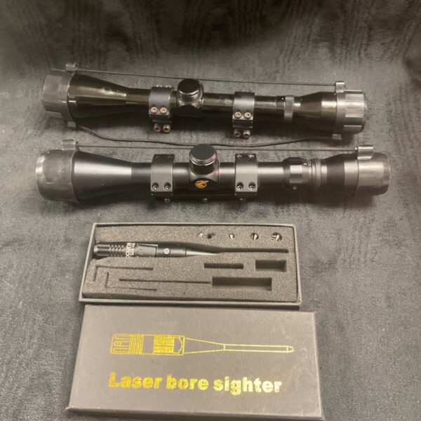 Gamo 3-9x40 rifle scope with adjustable objective and mil-dot reticle.