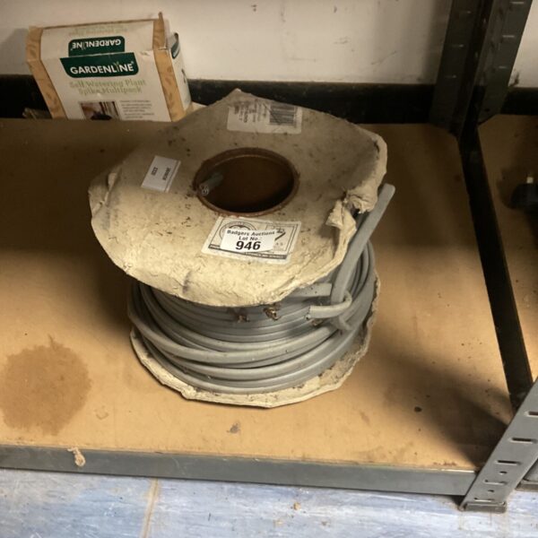 Gardline electric cable roll on a plastic spool.