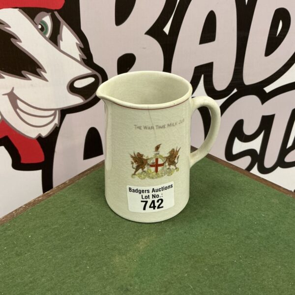 Vintage Grimwades wartime milk jug with patriotic design.