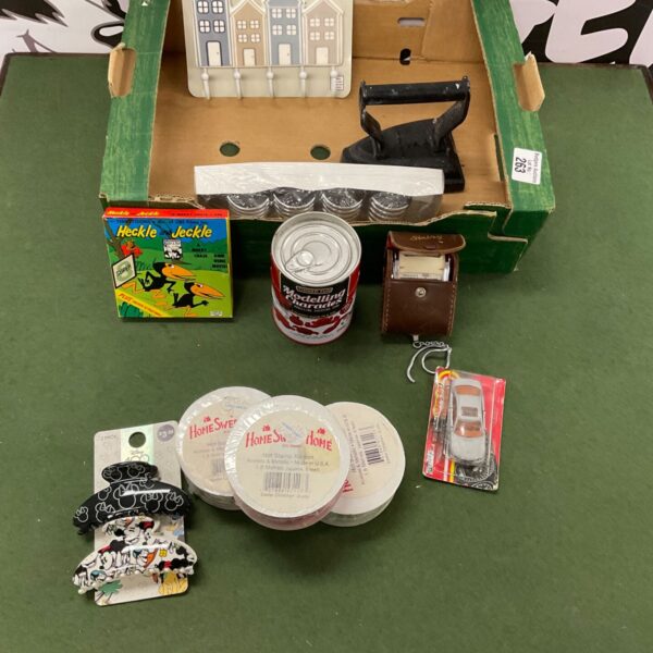 Vintage Heckle and Jeckle film reel with Modelling Charades and hooks.