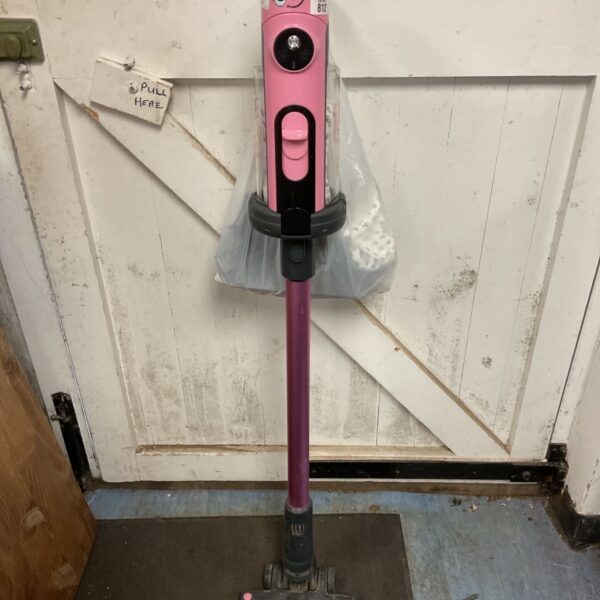 Pink Hetty handheld vacuum cleaner for quick cleaning.