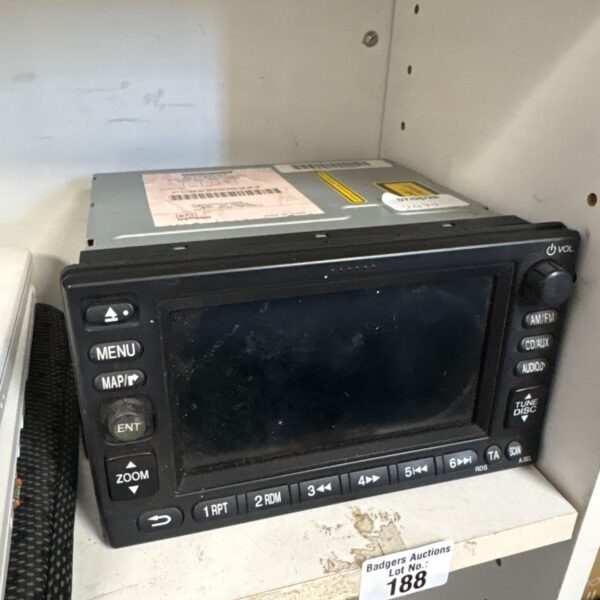 Honda CRV car stereo unit model FCB22005933 showing faceplate buttons.